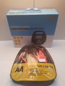 X 2 ITEMS TO INCLUDE AA BOOSTER CABLE & RING RTC6000DIGITAL TYRE INFLATOR COMBINED RRP £