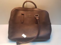 BOSS HUGO BOSS LEATHER LAPTOP BAG IN BROWN STRAP BROKEN SEE IMAGE Condition ReportAppraisal