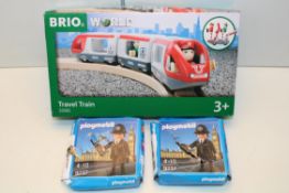 3X BOXED ASSORTED TOYS TO INCLUDE PLAYMOBIL & BRIO WORLD TRAVEL TRAINCondition ReportAppraisal