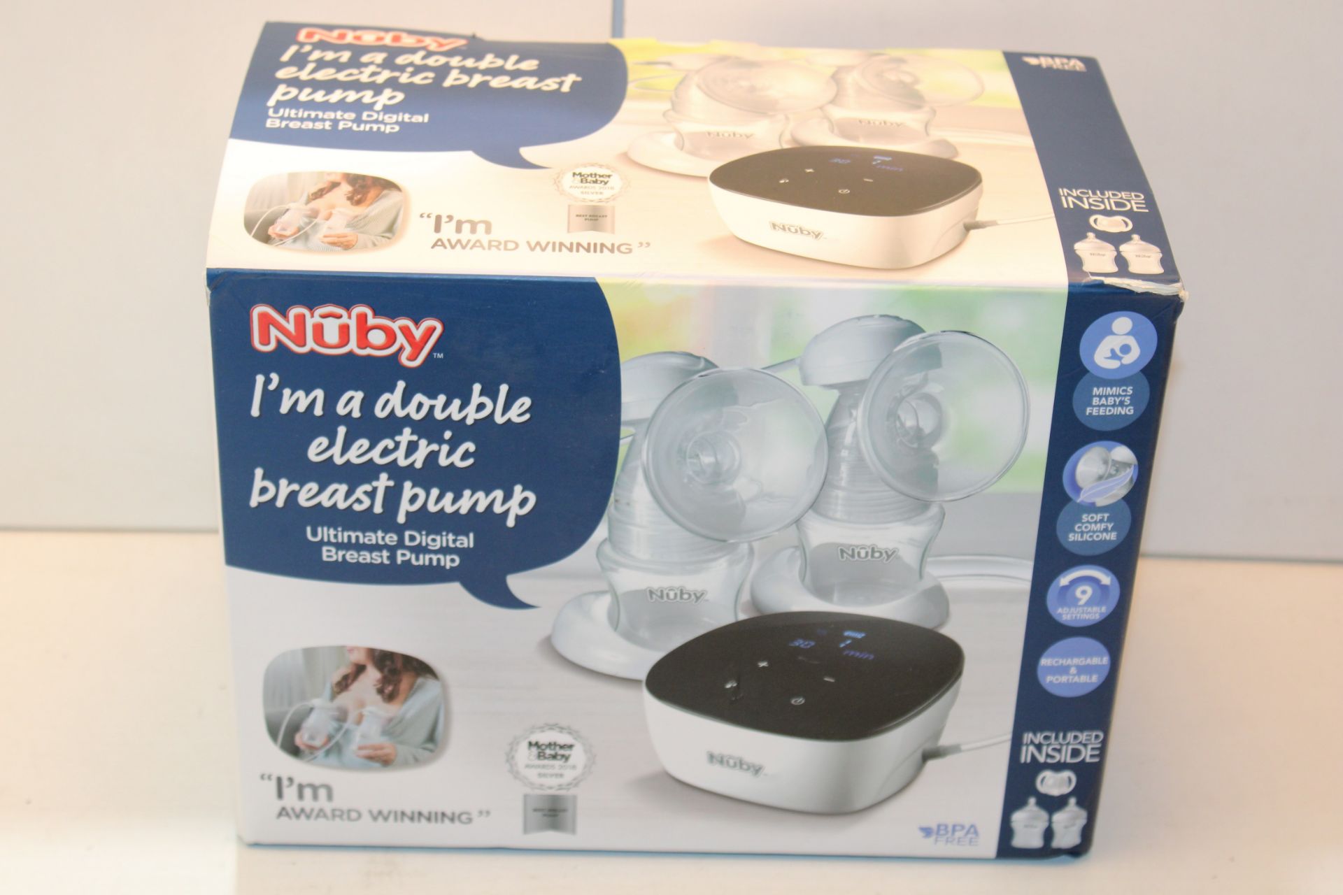 BOXED NUBY DOUBLE ELECTRIC BREAST PUMP ULTIMATE DIGITAL BREAST PUMP RRP £120.00Condition