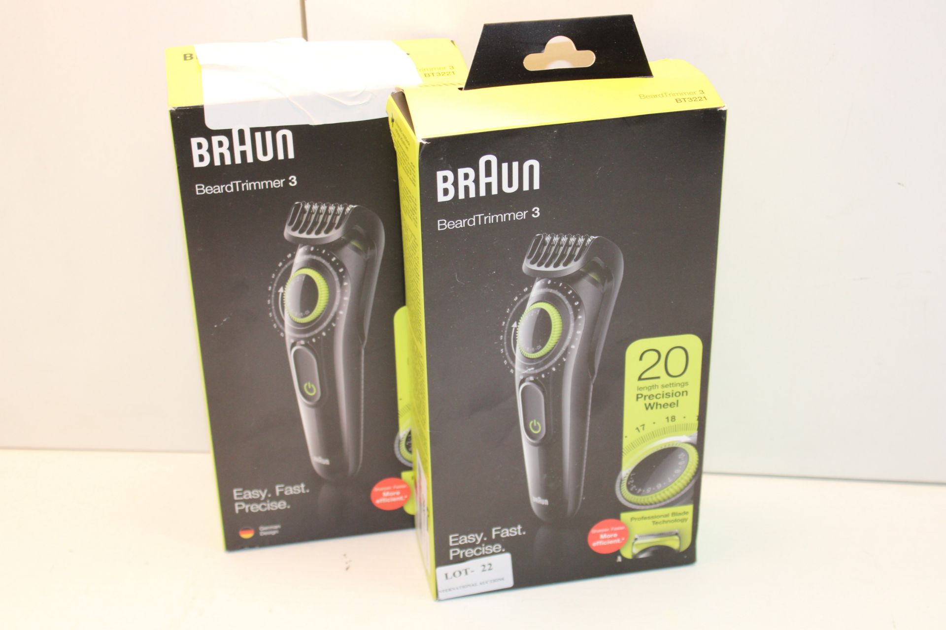 2X BOXED BRAUN BEARD TRIMMER 3 MODEL: BT3221 RRP £34.99 EACHCondition ReportAppraisal Available on