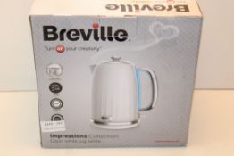 BOXED BREVILLE IMPRESSIONS COLLECTION GLOSS WHITE JUG KETTLE MODEL: VKJ738 RRP £36.98Condition