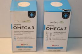 2X BOXED NUTRAVITA 2000MG OMEGA 3 SOFTGELS FOOD SUPPLEMENT Condition ReportAppraisal Available on