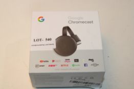 BOXED GOOGLE CHROMECAST Condition ReportAppraisal Available on Request- All Items are Unchecked/