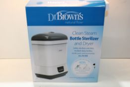 BOXED DR BROWNS NATURAL FLOW CLEAN STEAM BOTTLE STERILIZER AND DRYER RRP £70.00Condition