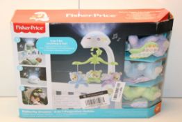 BOXED FISHER PRICE BUTTERFLY DREAMS 3-IN-1 PROJECTION MOBILE RRP £19.99Condition ReportAppraisal