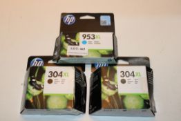 3X BOXED ASSORTED HP INK CARTRIDGES (IMAGE DEPICTS STOCK)Condition ReportAppraisal Available on