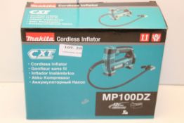 BOXED MAKITA CORDLESS INFLATOR MODEL: MP100DZ RRP £51.25Condition ReportAppraisal Available on