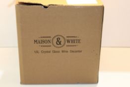 BOXED MAISON & WHITE 1.5L WINE DECANTER Condition ReportAppraisal Available on Request- All Items