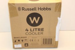 BOXED RUSSELL HOBBS 4 LITRE COOLER MODEL: RH4CLR1001 NRRP £37.99Condition ReportAppraisal