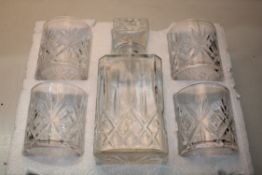 UNBOXED 4X GLASSES AND DECANTER SET Condition ReportAppraisal Available on Request- All Items are