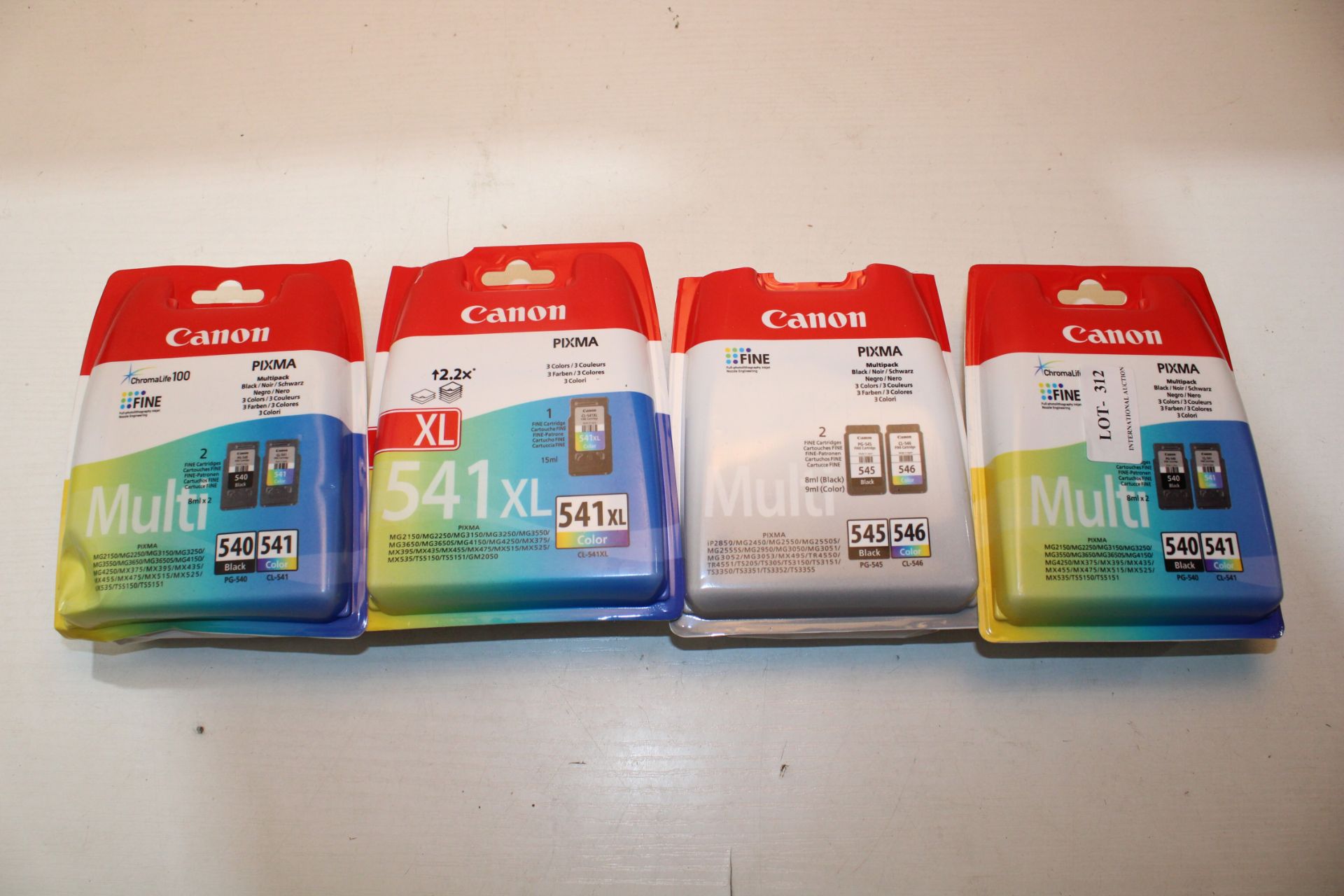 4X BOXED ASSORTED CANON PRINTER INK CARTRIDGES Condition ReportAppraisal Available on Request- All