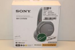 BOXED SONY MDR-CH700N WIRELESS NOISE CANCELLING STEREO HEADSET RRP £59.00Condition ReportAppraisal