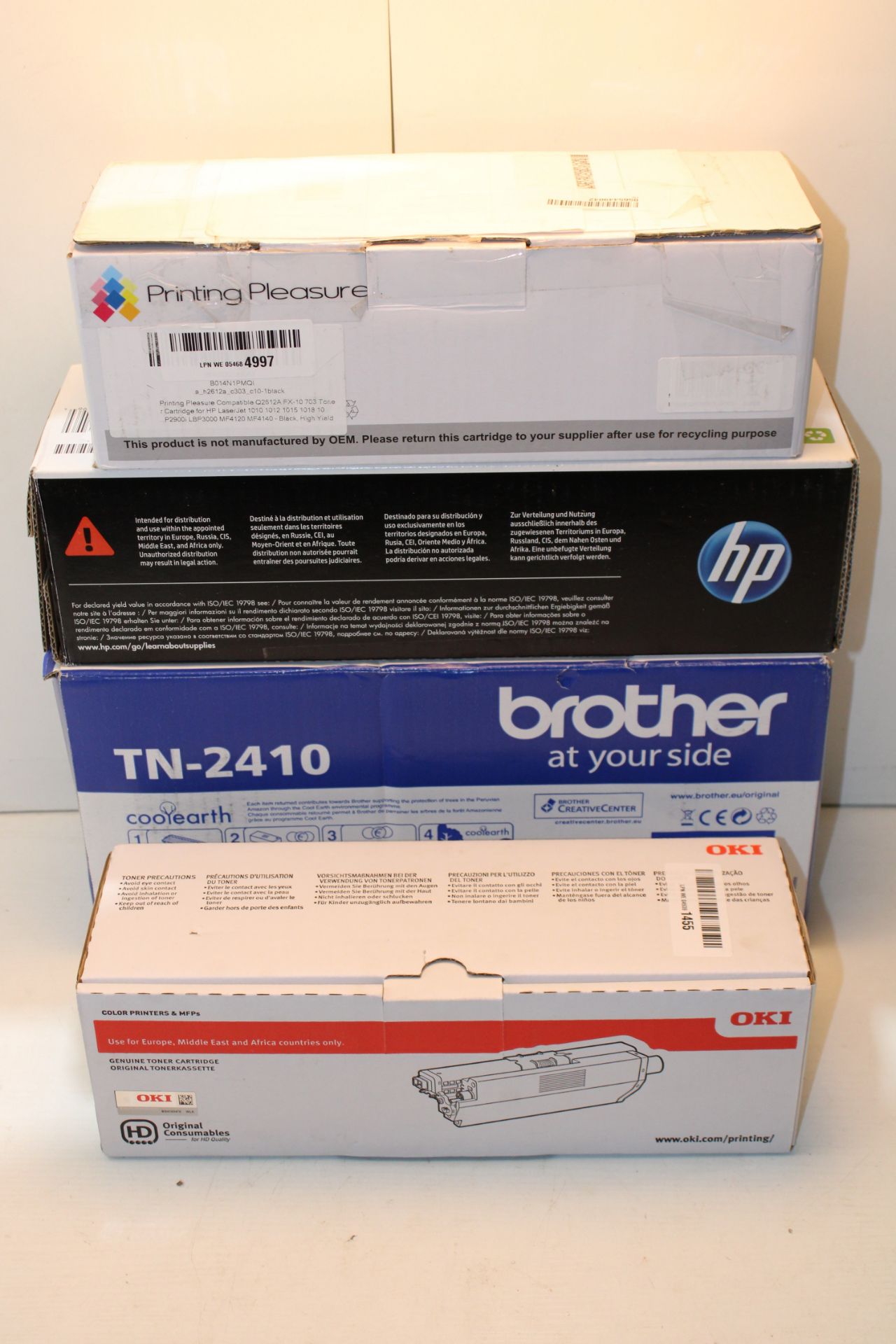 4X BOXED ASSORTED TONER CARTRIDGES (IMAGE DEPICTS STOCK)Condition ReportAppraisal Available on