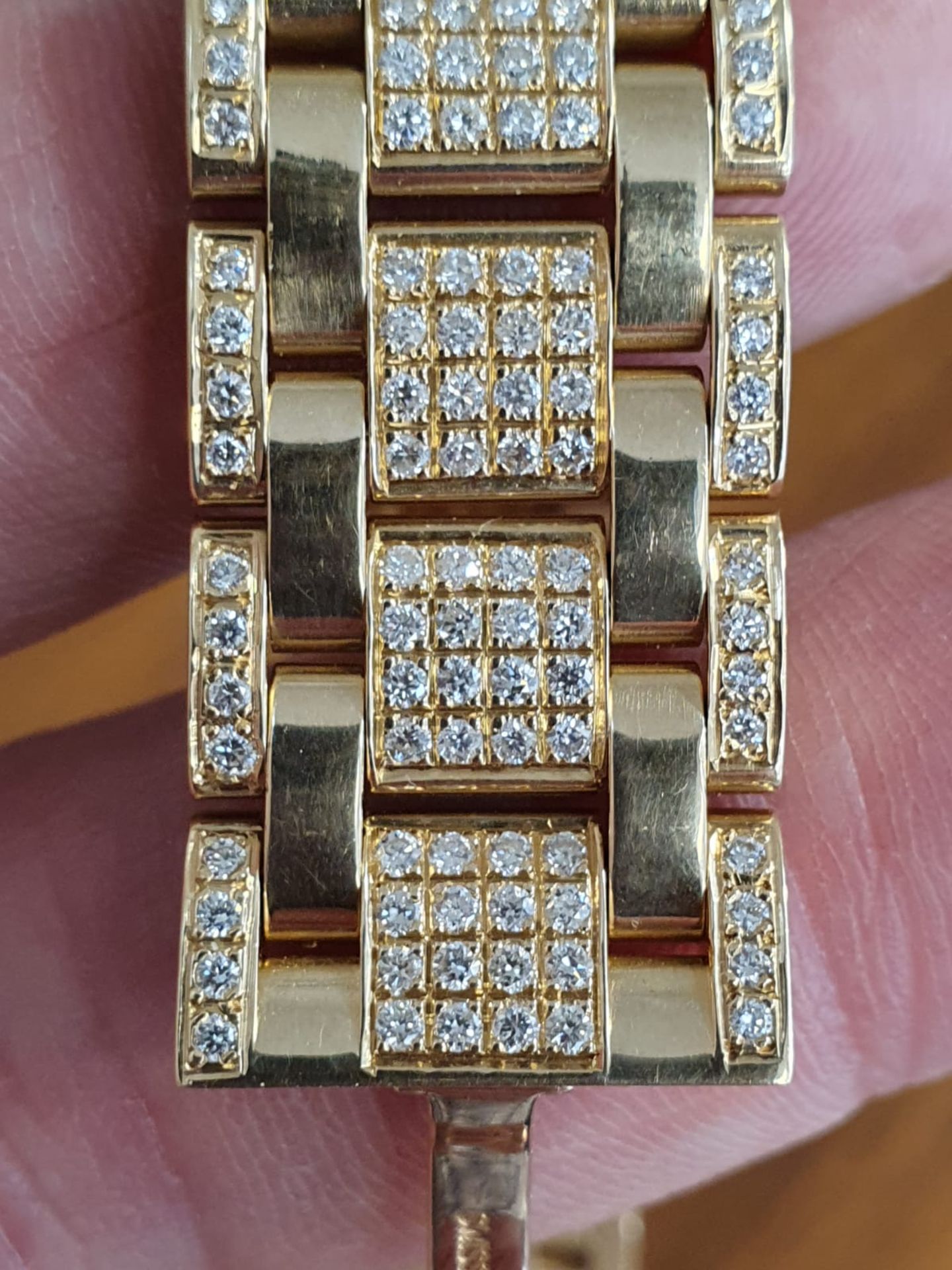 Cartier- 18ct Yellow Gold- Cartier Tank Americaine Diamond Set Bracelet- Set With Approx- 7.92ct - Image 2 of 6