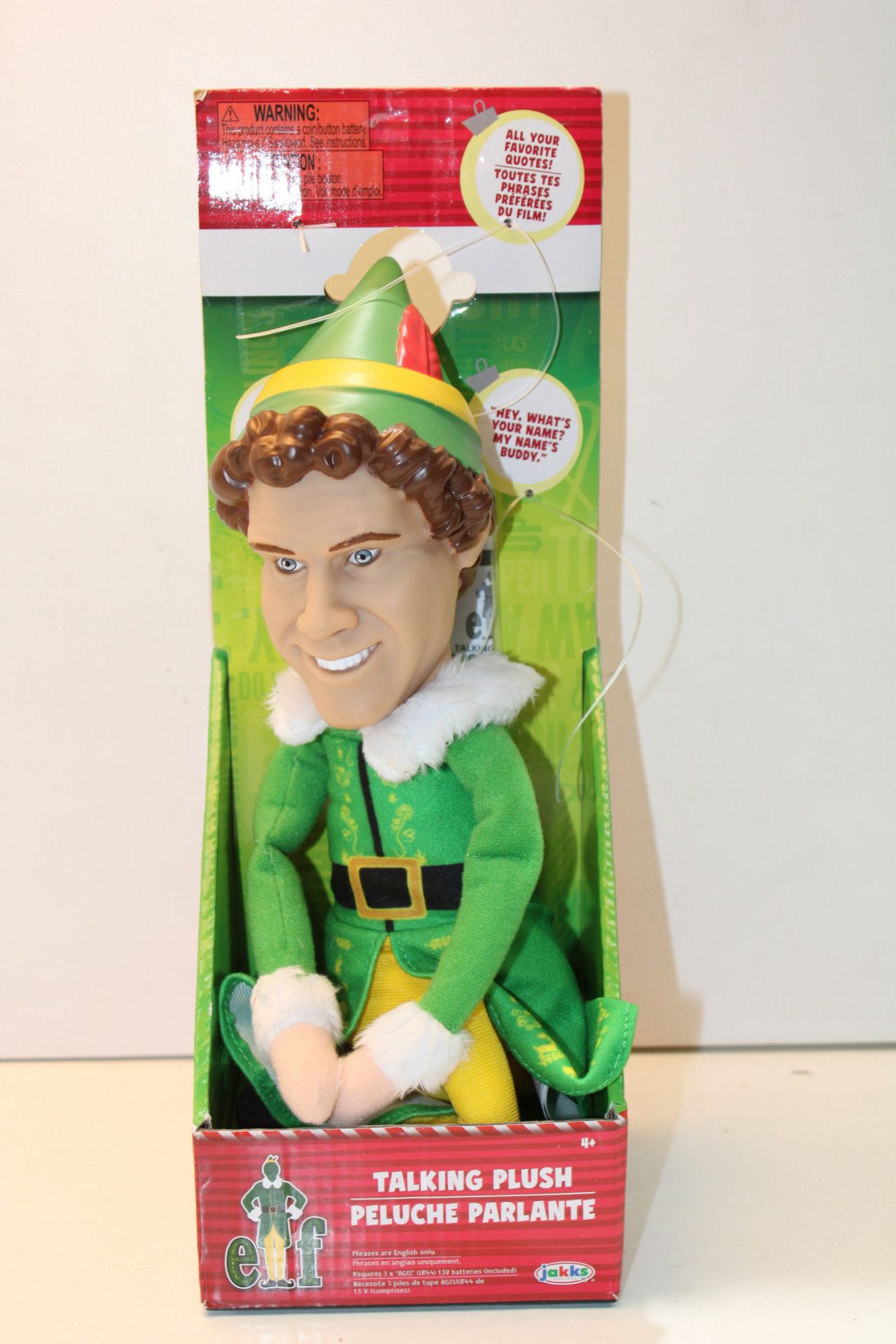 BOXED TALKING PLUSH ELFCondition ReportAppraisal Available on Request- All Items are Unchecked/