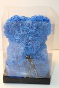 JUST FOR YOU BLUE FLOWER TEDDY Condition ReportAppraisal Available on Request- All Items are