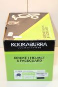 BOXED KOOKABURRA CRICKET HELMET & FACEGUARD PRO600F MODEL: 3M29512 SIZE MEDIUM RRP £49.00Condition