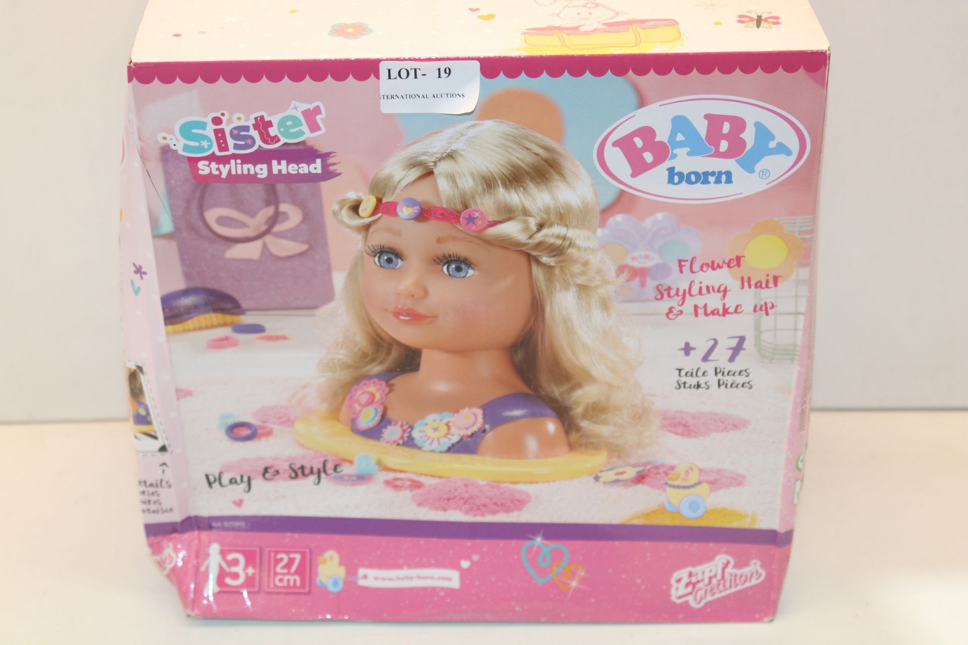 BOXED BABY BORN SISTER STYLING HEAD Condition ReportAppraisal Available on Request- All Items are