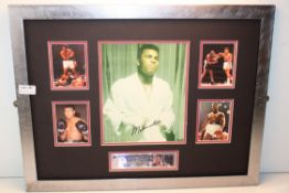 FRAMED COLLECTABLE MUHAMMED ALI - SIGNED COLLECTABLE Condition Report Appraisal Available on