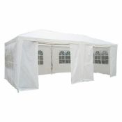 BOXED HORNSBY 6MX3M STEEL PARTY TENT IN WHITE RRP £146.99Condition ReportAppraisal Available on