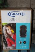 BOXED GRACO JUNIOR THE LIGHTWEIGHT HIGH BACK BOOSTER RRP £29.95Condition Report Appraisal