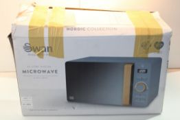 BOXED SWAN MICROWAVE OVEN 20L DIGITAL NORDIC COLLECTION Condition Report Appraisal Available on