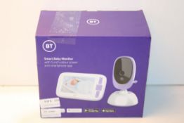 BOXED BT SMART BABY MONITOR WITH 5" COLOUR SCREEN AND SMARTPHONE APP RRP £149.99Condition Report