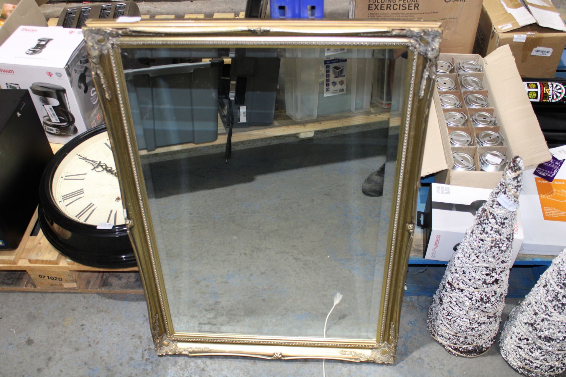 FRAMED BEVELLED EDGE MIRROR LARGE Condition Report Appraisal Available on Request- All Items are