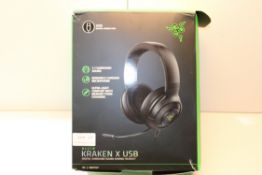 BOXED RAZER KRAKEN X USB DIGITAL SURROUND SAOUND GAMING HEADSET RRP £64.99Condition Report Appraisal