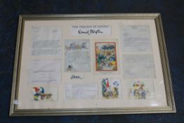 COLLECTABLE FRAMED ENID BLYTON SIGNED COLLECTABLE Condition Report Appraisal Available on Request-