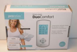 BOXED PRORELAX TENS+EMS DUO COMFORT RRP £43.67Condition Report Appraisal Available on Request- All