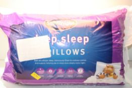 BAGGED SILENT NIGHT DEEP SLEEP 2 PILLOWS Condition Report Appraisal Available on Request- All