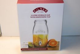 BOXED KILNER 3LITRE STORAGE JAR WITH DISPENSER TAP Condition Report Appraisal Available on