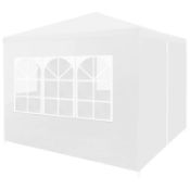 BOXED HOPP 4MX3M STEEL PARTY TENT IN WHITE RRP £119.99Condition ReportAppraisal Available on