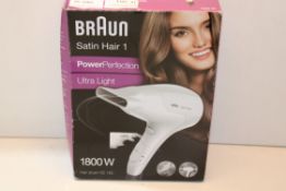 BOXED BRAUN SATIN HAIR 1 POWER PERFECTION ULTRA LIGHT RRP £29.99Condition Report Appraisal Available