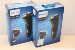 2X BOXED PHILIPS SHAVER 3000 WET & DRY COMBINED RRP £120.00Condition Report Appraisal Available on