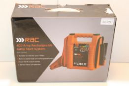 BOXED RAC 400 AMP RECHARGEABLE JUMP START SYSTEM Condition Report Appraisal Available on Request-