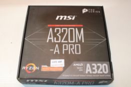 BOXED MSI A320M -A PRO AMD MOTHERBOARD RRP £127.00Condition Report Appraisal Available on Request-