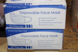 5X BOXES DISPOSABLE FACE MASKSCondition Report Appraisal Available on Request- All Items are