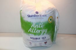 BAGGED SLUMBERDOWN ANTI ALLERGY DOUBLE DUVET 13.5TOGCondition Report Appraisal Available on Request-