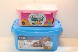 2X BOXED ASSORTED TOYS TO INCLUDE KINEX & FLUFFY SLIME KIT Condition Report Appraisal Available on