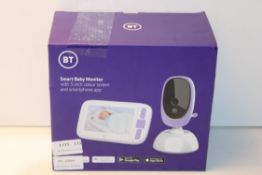 BOXED BT SMART BABY MONITOR WITH 5" COLOUR SCREEN AND SMARTPHONE APP RRP £149.99Condition Report