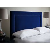 BAGGED PENNINGTON UPHOLSTERED HEADBOARD DOUBLE IN BLUE RRP £67.99Condition ReportAppraisal Available