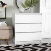 BOXED TONYA 3 DRAWER CHEST IN WHITE RRP £89.99Condition ReportAppraisal Available on Request- All