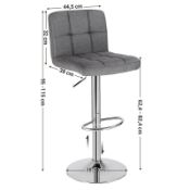 BOXED BARSTOOL IN GREY (SAME COLOUR AND TEXTURE AS THE IMAGE HOWEVER NOT SURE IF THIS IS CORRECT