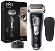 BOXED BRAUN SERIES 9 SHAVER 9340S NOIR WITH CHARGING STAND RRP £224.99Condition Report Appraisal