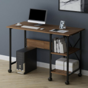 BOXED 120CM WITH BOOKSHELF STURDY WRITING TABLE OFFICE DESK (IMAGE MAY BE INCORRECT AS THERE WERE