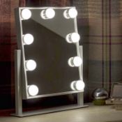 BOXED METRO LANE HOLLYWOOD PORTRAIT MIRROR 9 LED BULBS RRP £47.99Condition ReportAppraisal Available