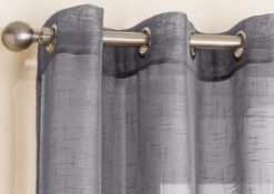 BAGGED ANDE METALLIC EYELET SHEER CURTAINS RRP £20.99Condition ReportAppraisal Available on Request-